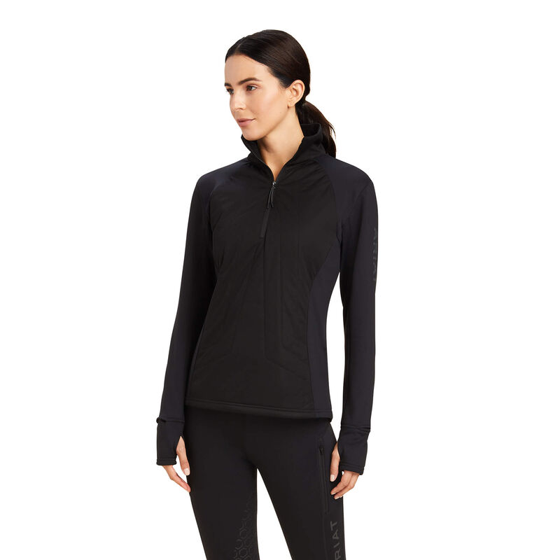 Ariat Sweatshirt Damen - Venture 1/2 Zip Schwarz ( WQBJU-1746 )